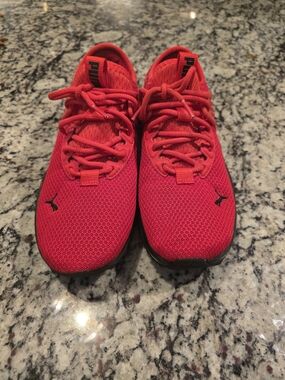 Puma Red Athletic Sneakers Boys Shoes